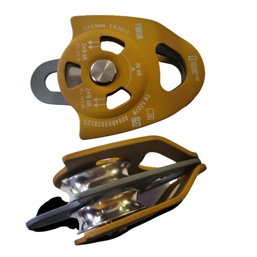 Large Double Pulley with Swivel Plates